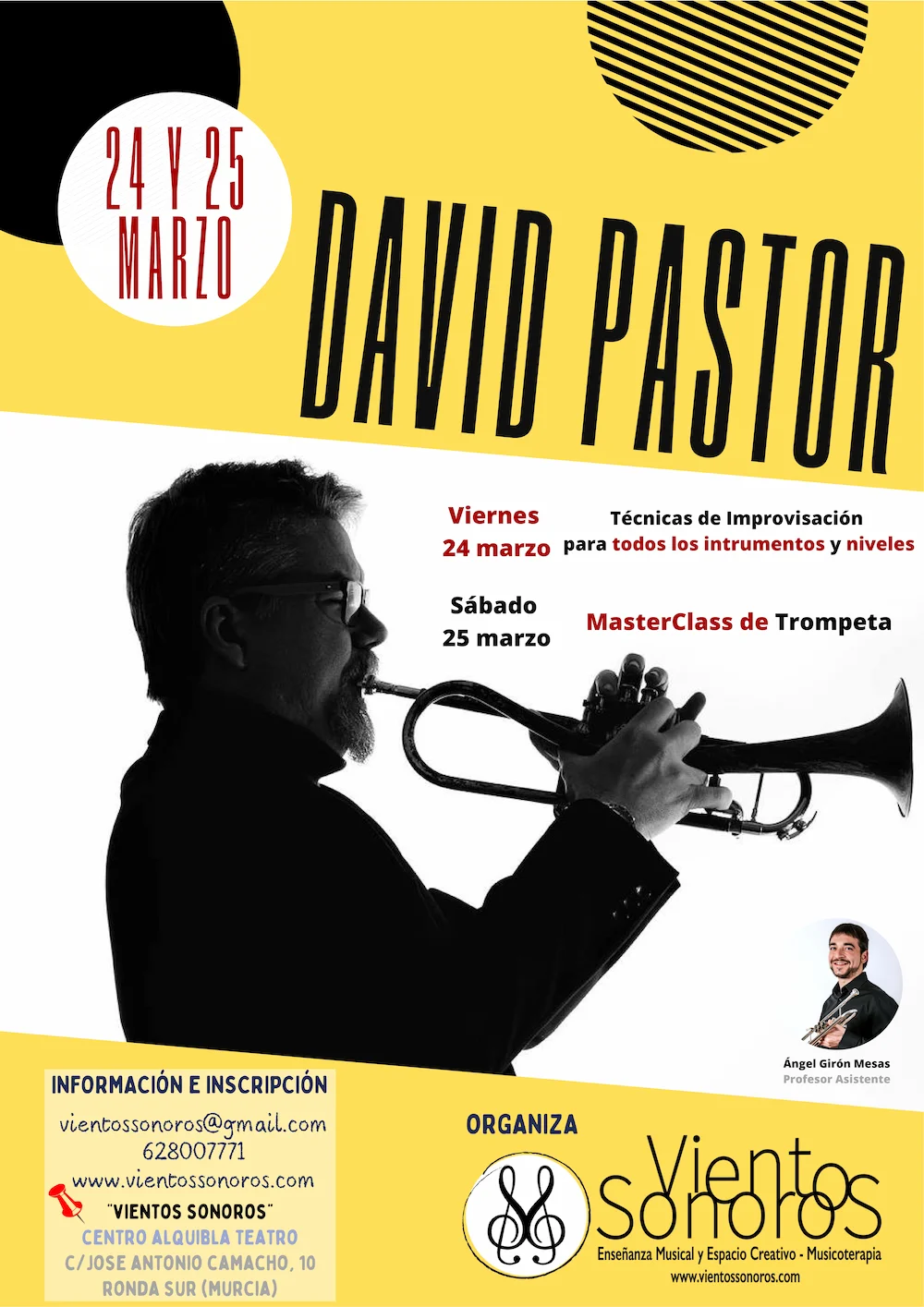 Proyectos en Movimiento 7 Cartel de la masterclass de David Pastor en Vientos Sonoros